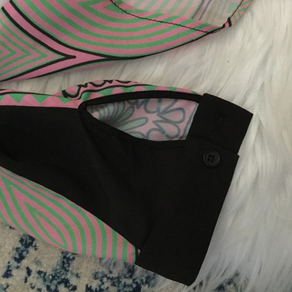 Clover Canyon crepe mixed print patterned blouse - Picture 6 of 6